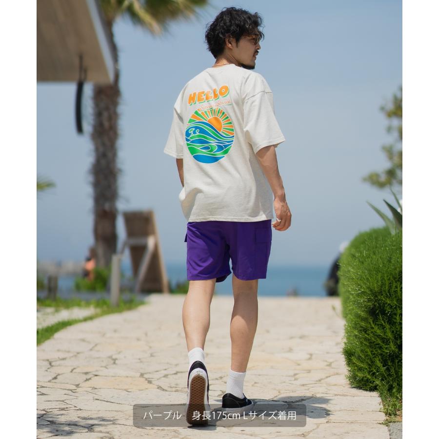 ショートパンツ メンズ ポリタフタ カーゴパンツ ハーフパンツ ショーツ スイミングショーツ 水着 アメカジ カジュアル サーフ サーファー ストリート 西海岸 | improves | 21