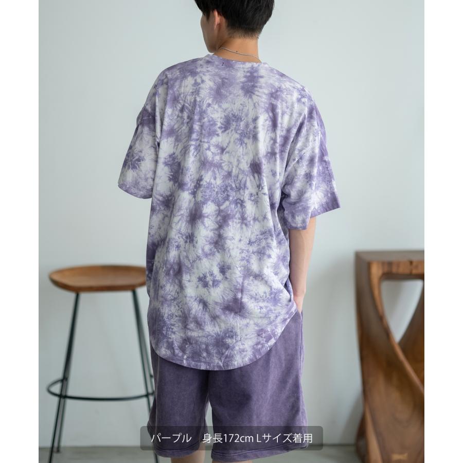 半袖Tシャツ メンズ タイダイ柄 カットソー クルーネック オーバーサイズ 大きいサイズ ゆったり カジュアル ストリート スケーター 韓国 | improves | 15