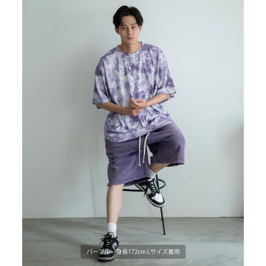 半袖Tシャツ メンズ タイダイ柄 カットソー クルーネック オーバーサイズ 大きいサイズ ゆったり カジュアル ストリート スケーター 韓国 | improves | 16