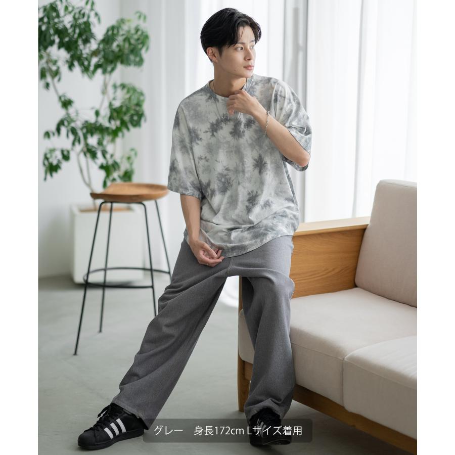 半袖Tシャツ メンズ タイダイ柄 カットソー クルーネック オーバーサイズ 大きいサイズ ゆったり カジュアル ストリート スケーター 韓国 | improves | 07