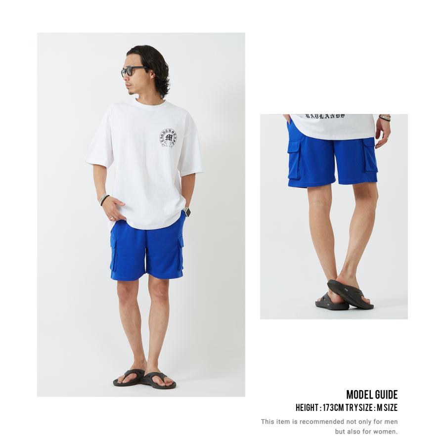 ショートパンツ メンズ レディース ネオンカラー ダンボール素材 カーゴパンツ 膝上丈 ハーフパンツ 総柄 アメカジ カジュアル サーフ ストリート 西海岸 | improves | 24