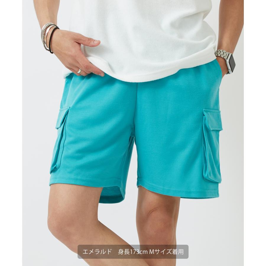 ショートパンツ メンズ レディース ネオンカラー ダンボール素材 カーゴパンツ 膝上丈 ハーフパンツ 総柄 アメカジ カジュアル サーフ ストリート 西海岸 | improves | 15