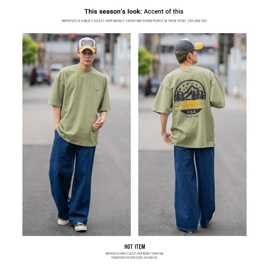 半袖Tシャツ メンズ GERRY ジェリー 別注プリント カットソー バックプリント ワンポイントプリント アウトドア ストリート アメカジ | GERRY | 21