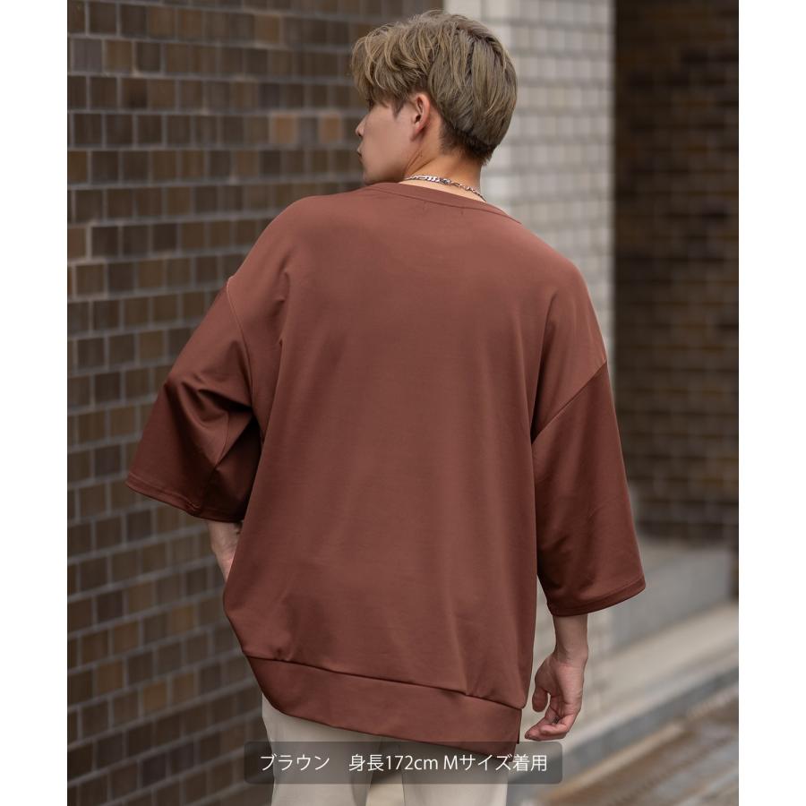 半袖Tシャツ メンズ  ビッグシルエット ポンチ素材 カットソー ゆったり 大きいサイズ アメカジ カジュアル シンプル 大人カジュアル ベーシック ストリート | improves | 17