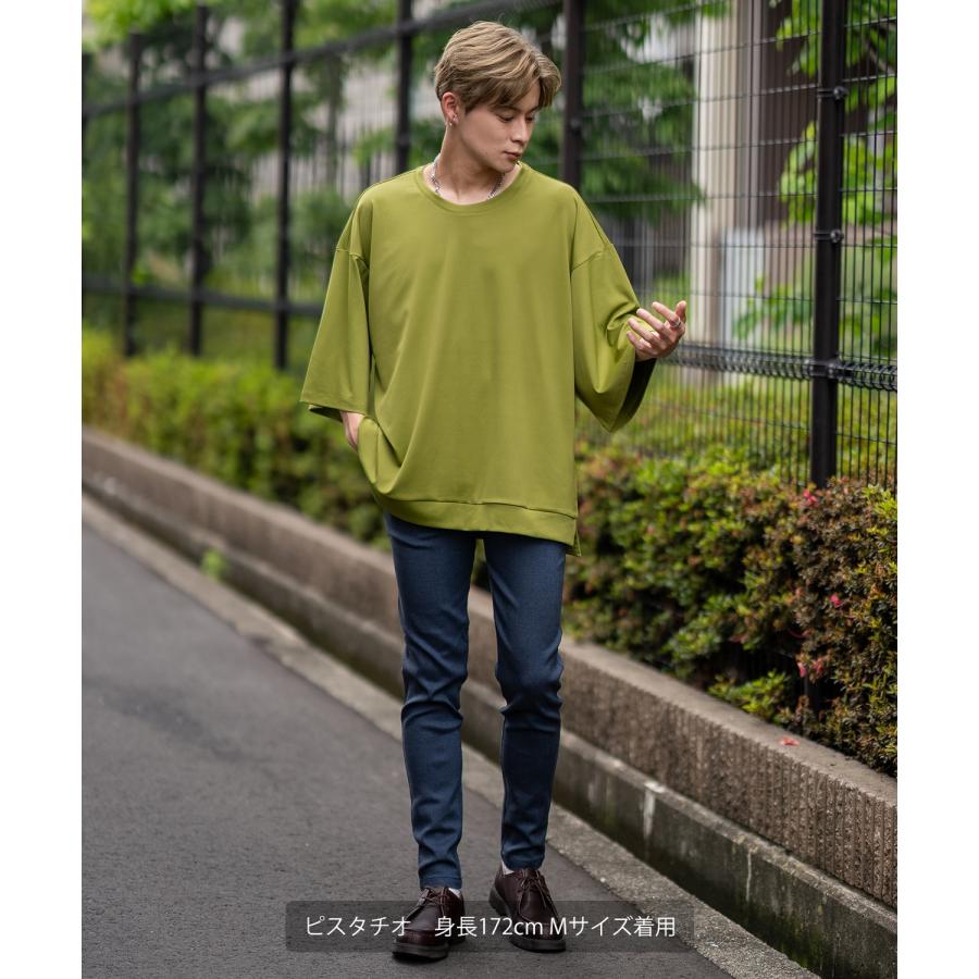 半袖Tシャツ メンズ  ビッグシルエット ポンチ素材 カットソー ゆったり 大きいサイズ アメカジ カジュアル シンプル 大人カジュアル ベーシック ストリート | improves | 21