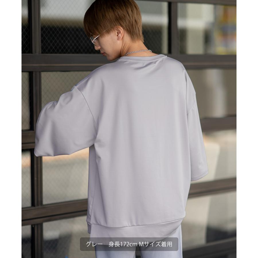 半袖Tシャツ メンズ  ビッグシルエット ポンチ素材 カットソー ゆったり 大きいサイズ アメカジ カジュアル シンプル 大人カジュアル ベーシック ストリート | improves | 08