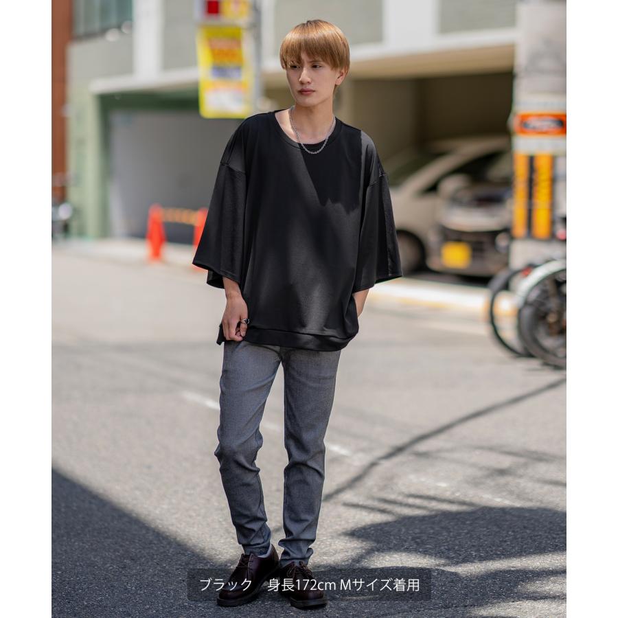 半袖Tシャツ メンズ  ビッグシルエット ポンチ素材 カットソー ゆったり 大きいサイズ アメカジ カジュアル シンプル 大人カジュアル ベーシック ストリート | improves | 11