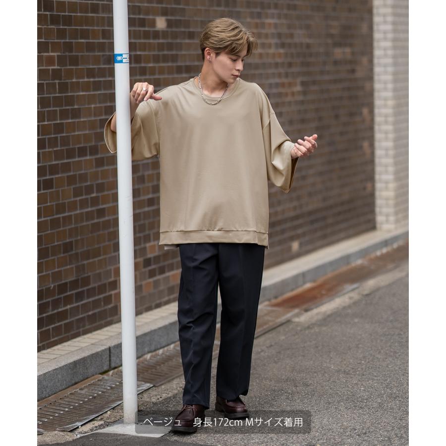 半袖Tシャツ メンズ  ビッグシルエット ポンチ素材 カットソー ゆったり 大きいサイズ アメカジ カジュアル シンプル 大人カジュアル ベーシック ストリート | improves | 15