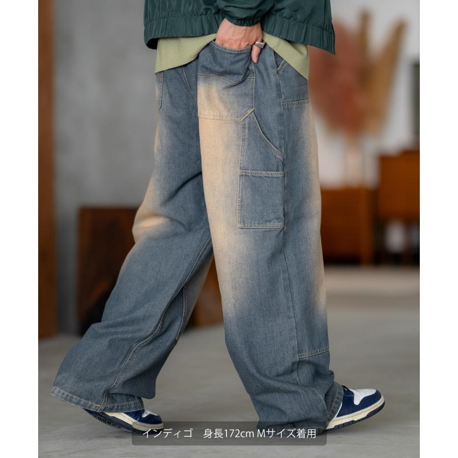 improves（インプローブス） デニムパンツ メンズ ダブルニー ワイド