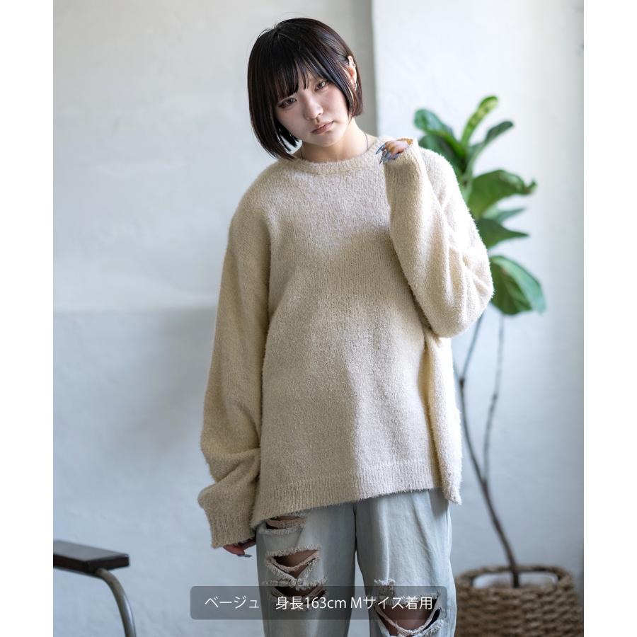 セーター メンズ フェザーヤーン クルーネックニット 無地 ボーダー 総柄 アメカジ カジュアル シンプル ストリート スケーター 韓国ファッション | improves | 21