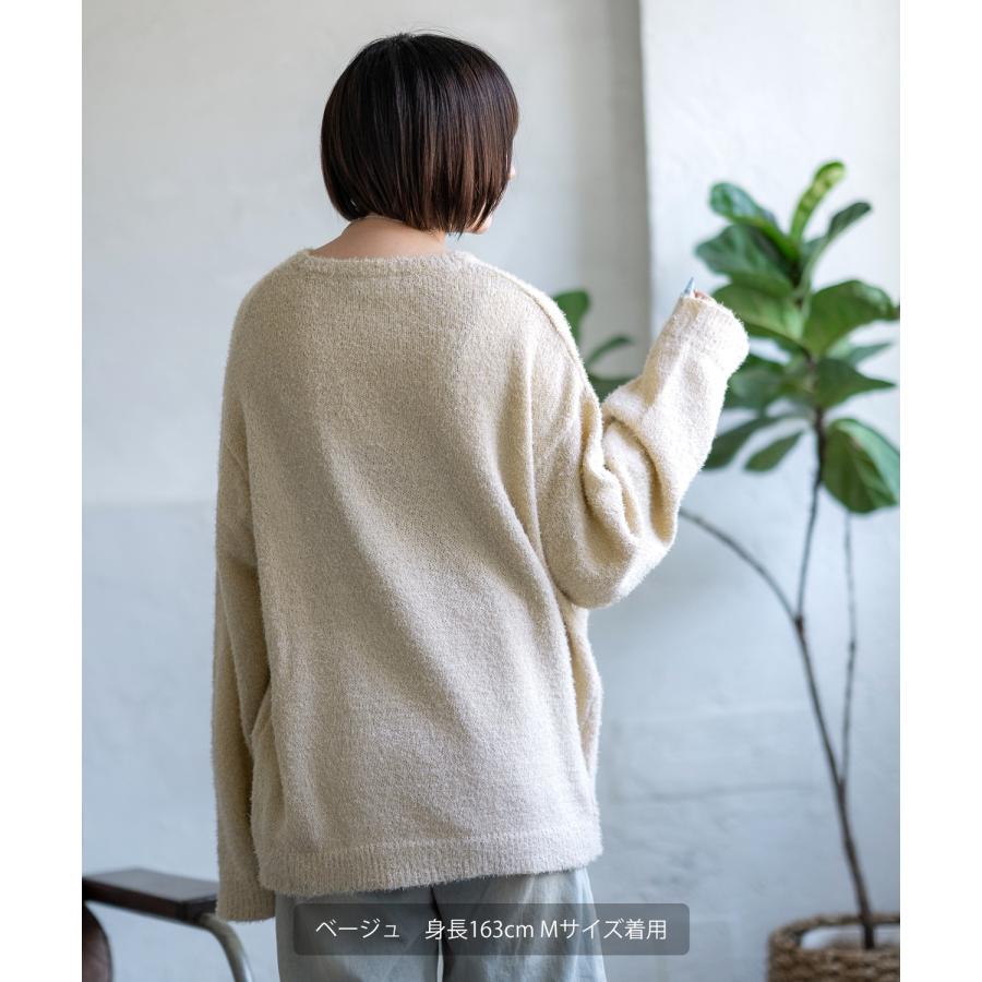 セーター メンズ フェザーヤーン クルーネックニット 無地 ボーダー 総柄 アメカジ カジュアル シンプル ストリート スケーター 韓国ファッション | improves | 22