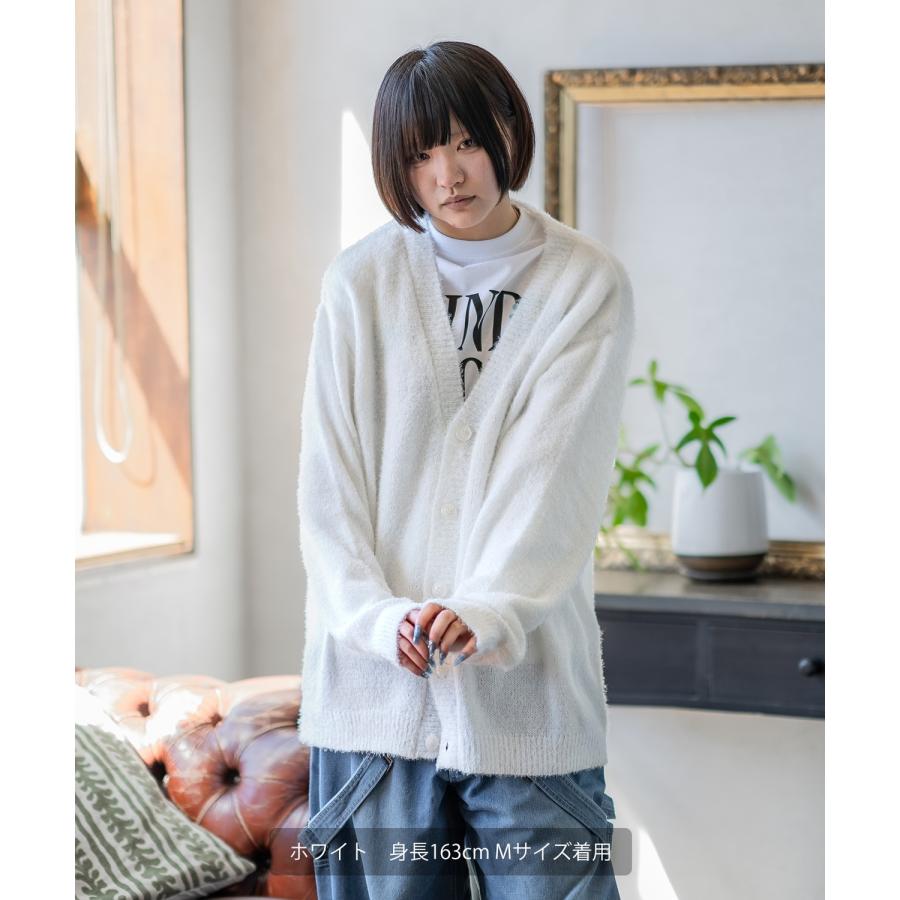 カーディガン メンズ フェザーヤーン Vネックニット 無地 オーバーサイズ アメカジ カジュアル シンプル ストリート スケーター 韓国 | improves | 14