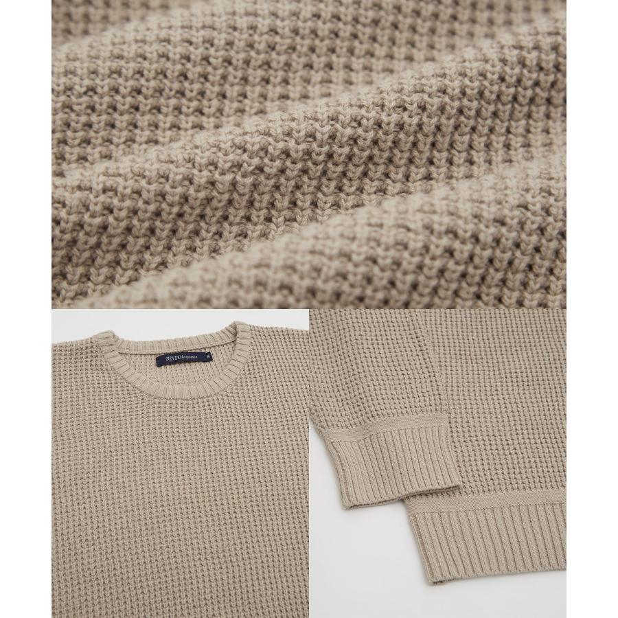 セーター メンズ ラーベン編み コットンニット クルーネックニット 無地 ボーダー 総柄 アメカジ カジュアル シンプル ストリート スケーター 韓国ファッション | improves | 27