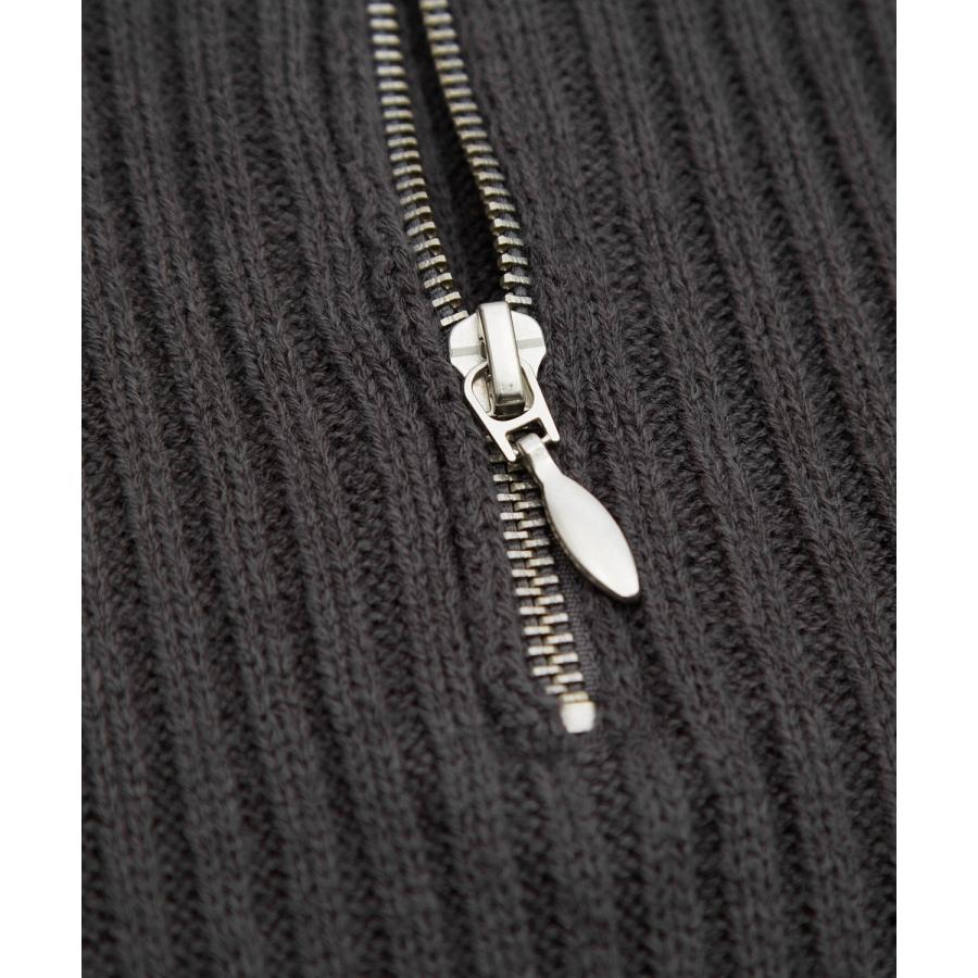 セーター メンズ リブ編み ハーフジップ ネックニット 無地 ボーダー アメカジ カジュアル シンプル ストリート スケーター 韓国ファッション | improves | 19