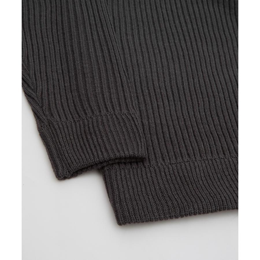 セーター メンズ リブ編み ハーフジップ ネックニット 無地 ボーダー アメカジ カジュアル シンプル ストリート スケーター 韓国ファッション | improves | 20