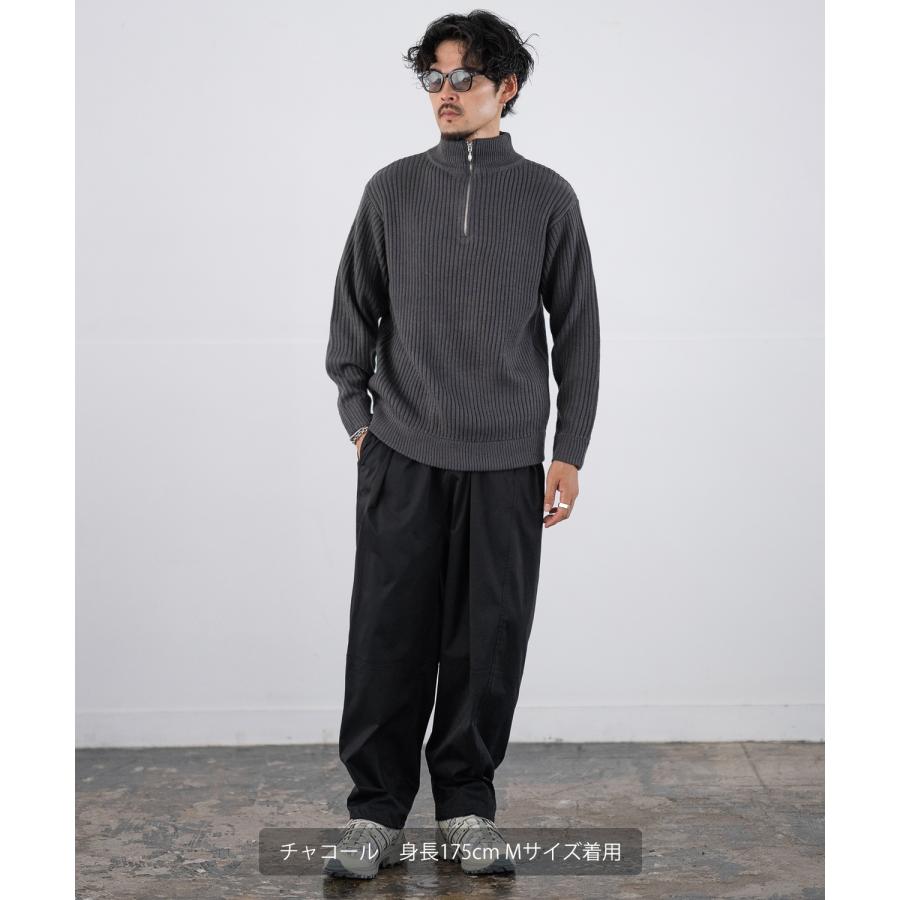 PGG メンズリブ編みジッパーセーターサイズM 楽天市場】ハーフジップ セーター メンズ リブニット プル