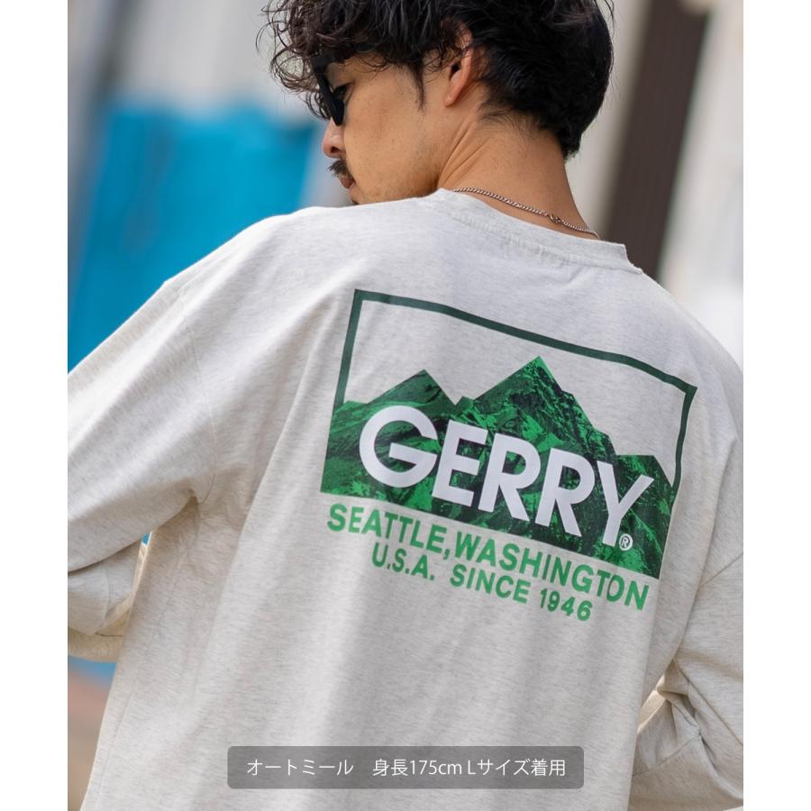 長袖Tシャツ メンズ GERRY ジェリー 別注プリント ロンT カットソー バックプリント ボックスロゴ アウトドア ストリート アメカジ 古着MIX ホワイト ブラック | GERRY | 16