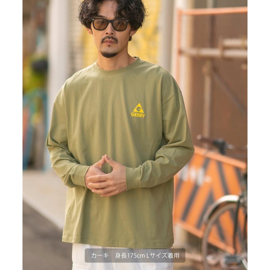 長袖Tシャツ メンズ GERRY ジェリー 別注プリント ロンT カットソー バックプリント ボックスロゴ アウトドア ストリート アメカジ 古着MIX ホワイト ブラック | GERRY | 18