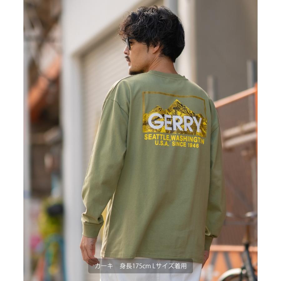 長袖Tシャツ メンズ GERRY ジェリー 別注プリント ロンT カットソー バックプリント ボックスロゴ アウトドア ストリート アメカジ 古着MIX ホワイト ブラック | GERRY | 19