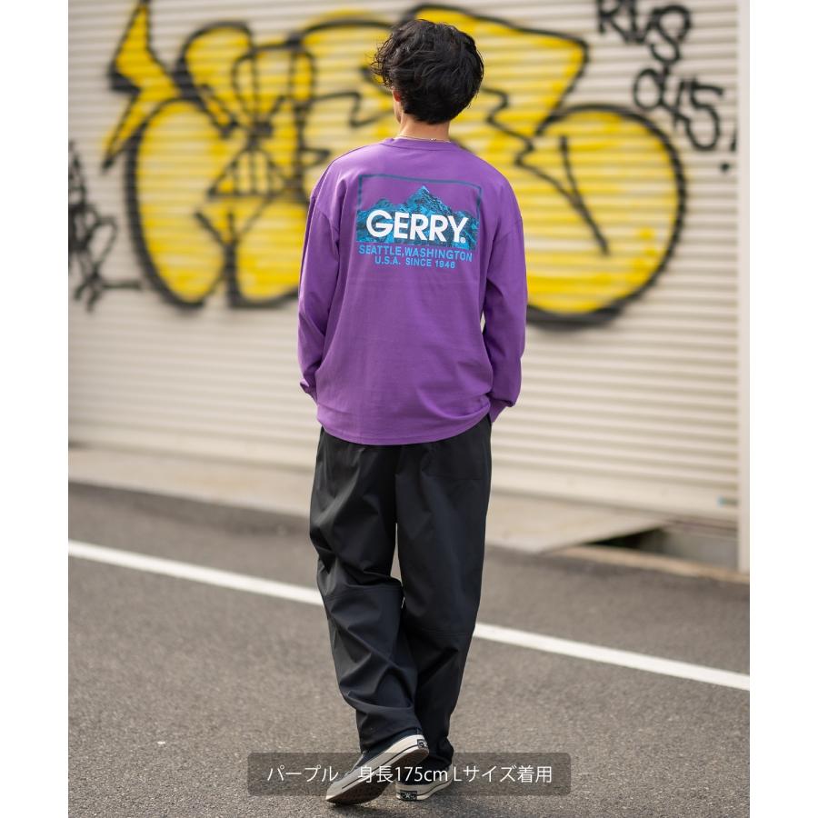 長袖Tシャツ メンズ GERRY ジェリー 別注プリント ロンT カットソー バックプリント ボックスロゴ アウトドア ストリート アメカジ 古着MIX ホワイト ブラック | GERRY | 13