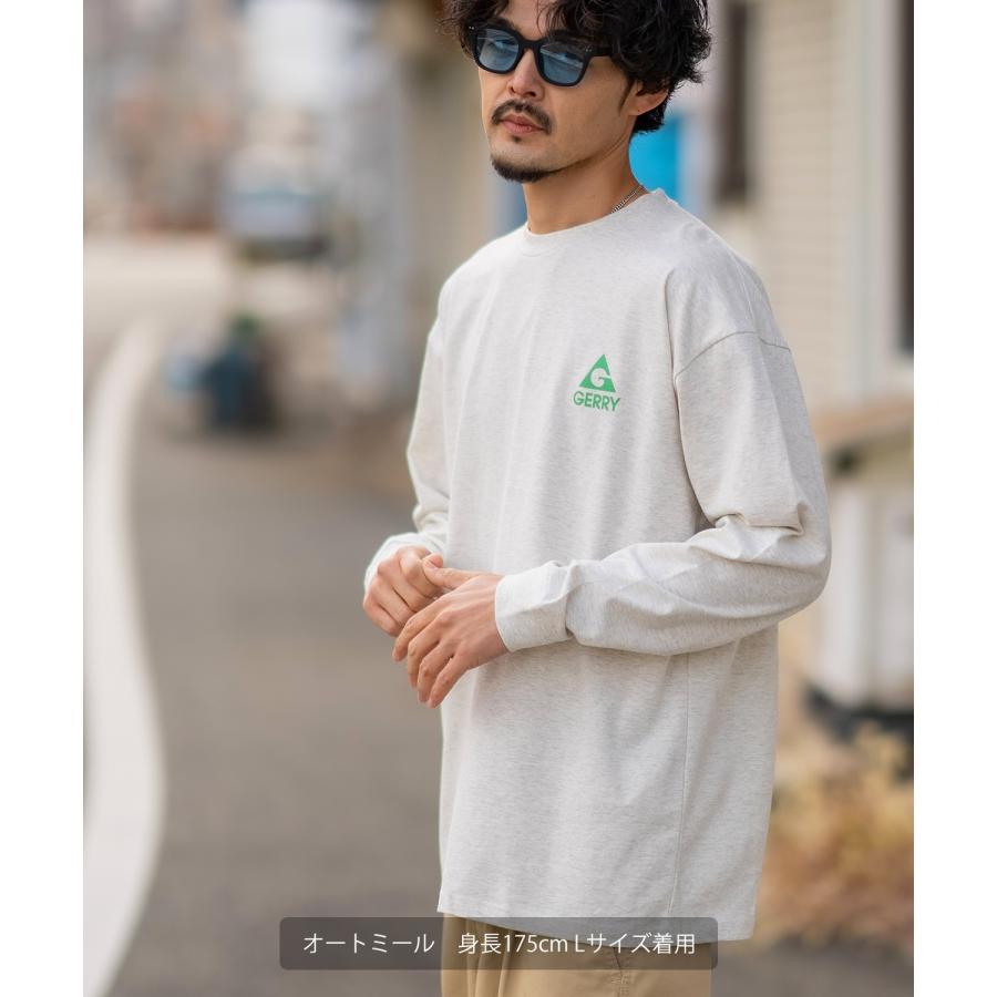 長袖Tシャツ メンズ GERRY ジェリー 別注プリント ロンT カットソー バックプリント ボックスロゴ アウトドア ストリート アメカジ 古着MIX ホワイト ブラック | GERRY | 15