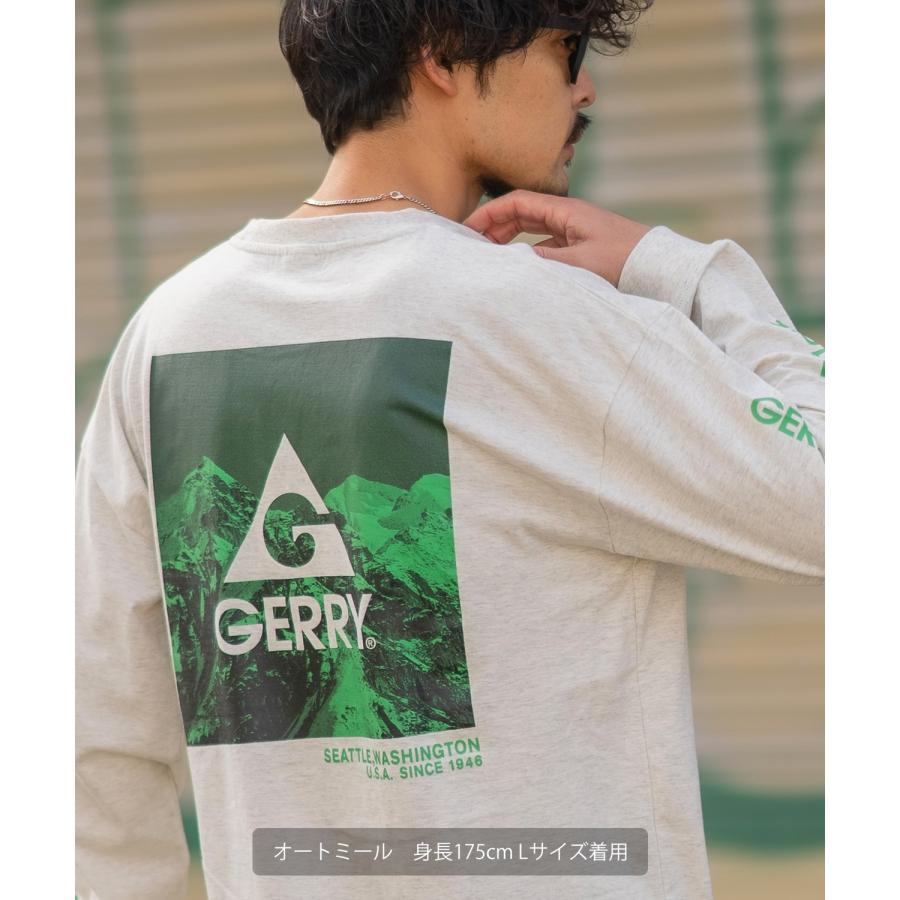 長袖Tシャツ メンズ GERRY ジェリー 別注プリント ロンT カットソー バックプリント スクエアロゴ アウトドア ストリート アメカジ 古着MIX ホワイト ブラック | GERRY | 16