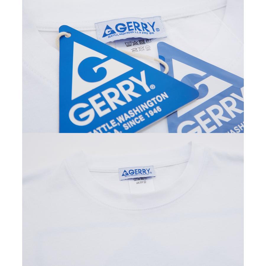 長袖Tシャツ メンズ GERRY ジェリー 別注プリント ロンT カットソー バックプリント スクエアロゴ アウトドア ストリート アメカジ 古着MIX ホワイト ブラック | GERRY | 24