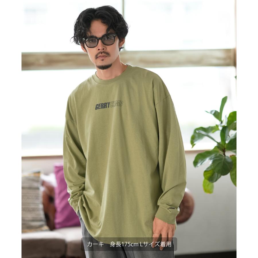 長袖Tシャツ メンズ GERRY ジェリー 別注プリント ロンT カットソー バックプリント レイヤーロゴ アウトドア ストリート アメカジ 古着MIX ホワイト ブラック | GERRY | 16