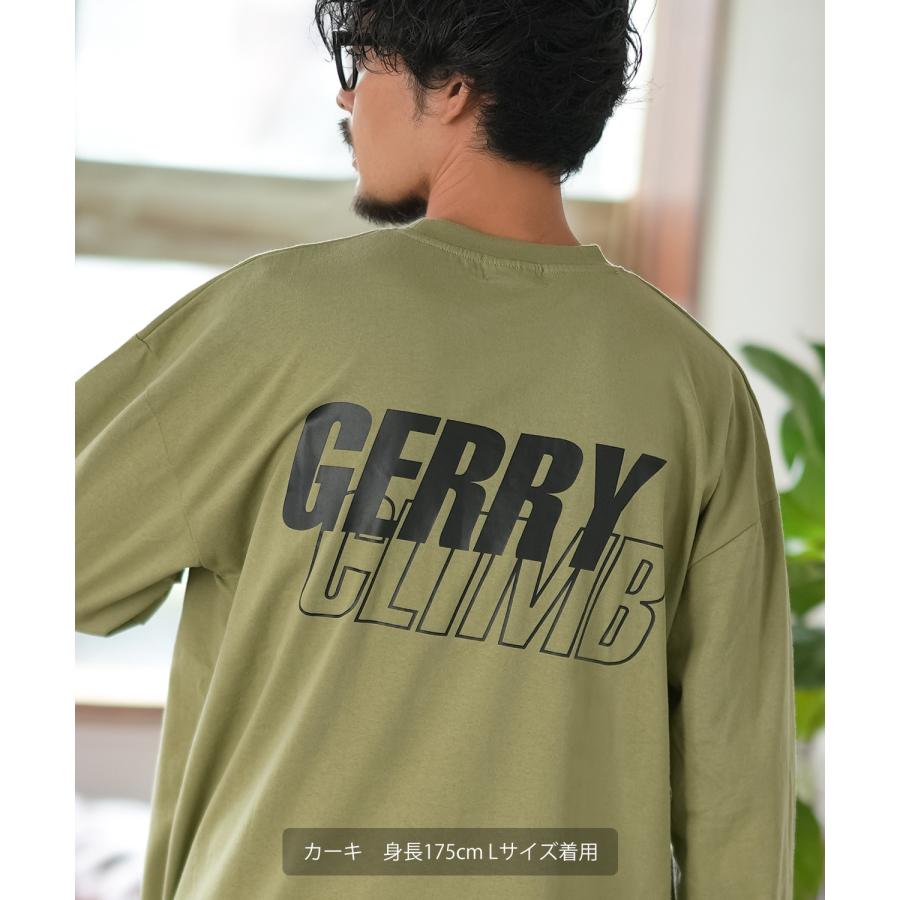 長袖Tシャツ メンズ GERRY ジェリー 別注プリント ロンT カットソー バックプリント レイヤーロゴ アウトドア ストリート アメカジ 古着MIX ホワイト ブラック | GERRY | 17