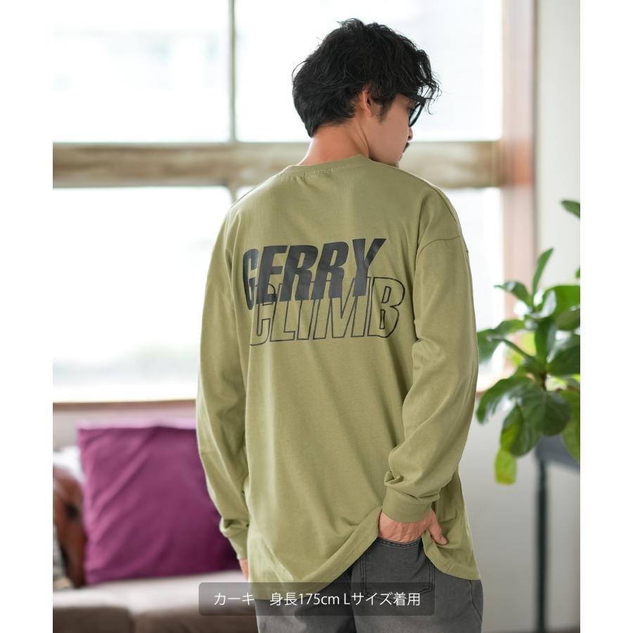 長袖Tシャツ メンズ GERRY ジェリー 別注プリント ロンT カットソー バックプリント レイヤーロゴ アウトドア ストリート アメカジ 古着MIX ホワイト ブラック | GERRY | 18