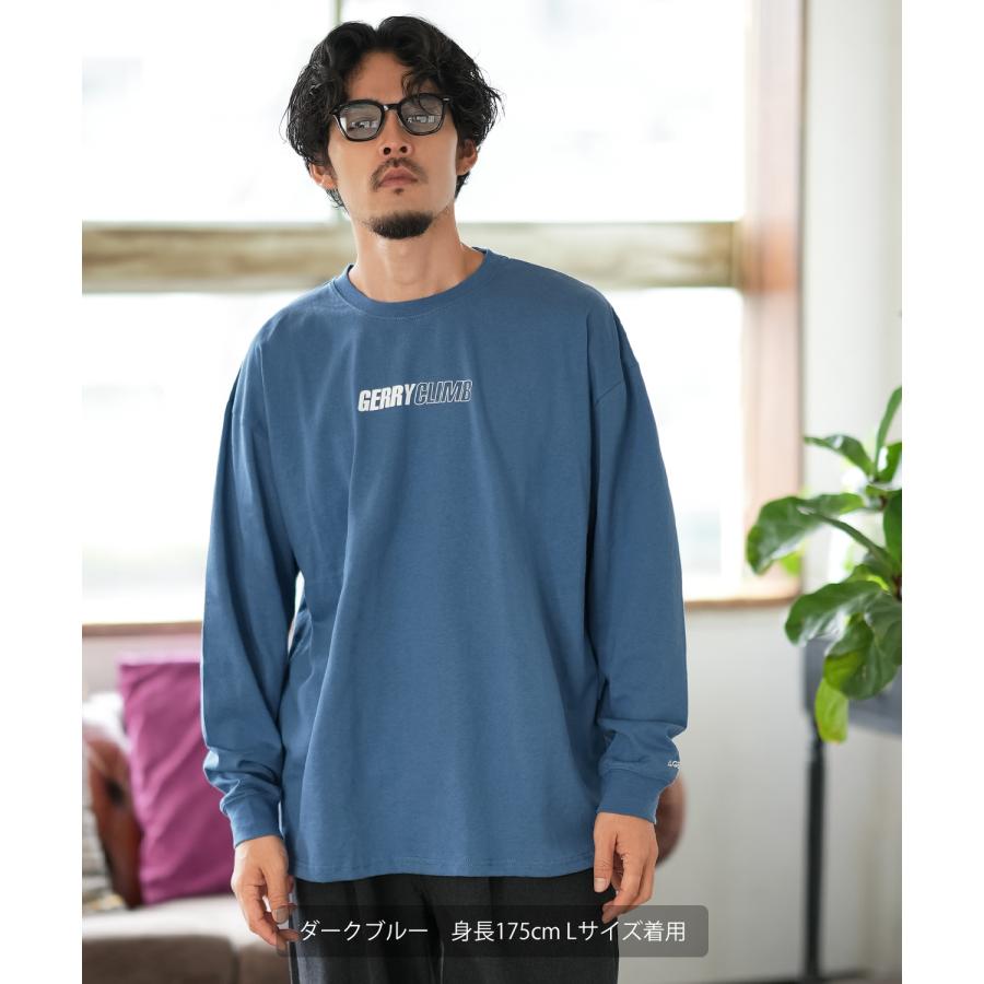 長袖Tシャツ メンズ GERRY ジェリー 別注プリント ロンT カットソー バックプリント レイヤーロゴ アウトドア ストリート アメカジ 古着MIX ホワイト ブラック | GERRY | 19