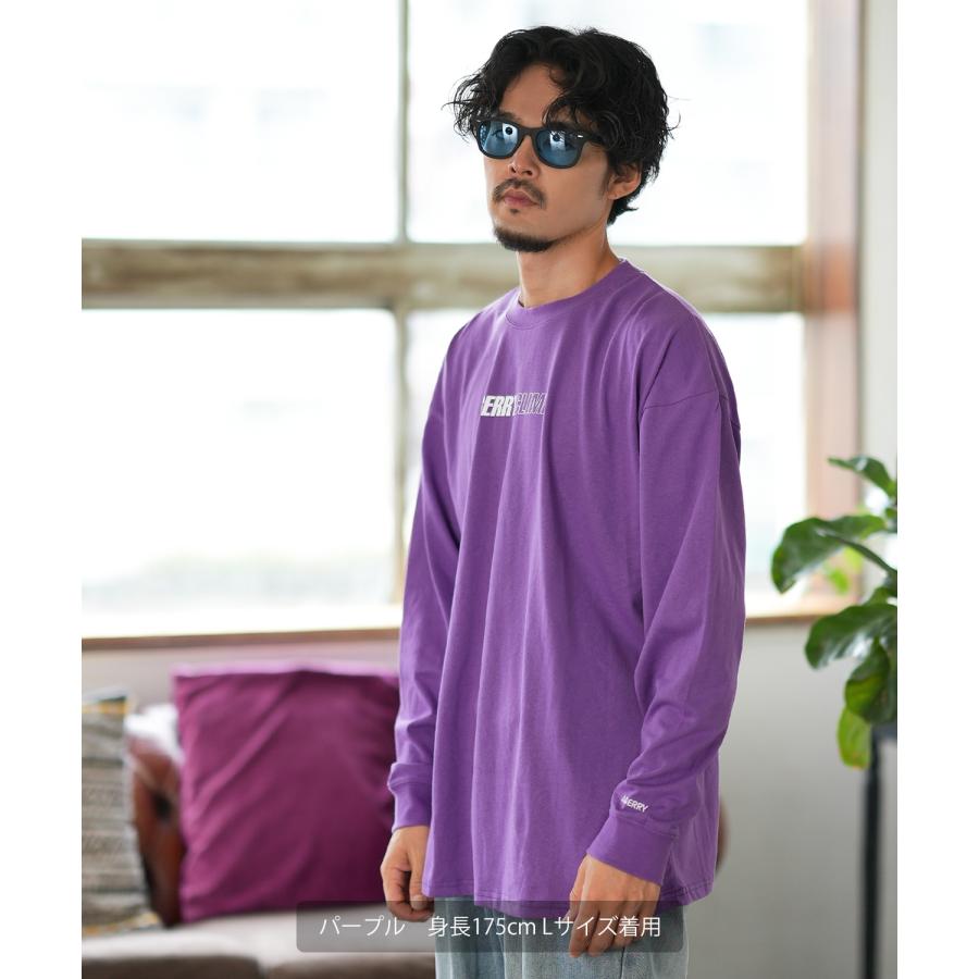 長袖Tシャツ メンズ GERRY ジェリー 別注プリント ロンT カットソー バックプリント レイヤーロゴ アウトドア ストリート アメカジ 古着MIX ホワイト ブラック | GERRY | 22