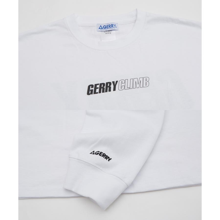 長袖Tシャツ メンズ GERRY ジェリー 別注プリント ロンT カットソー バックプリント レイヤーロゴ アウトドア ストリート アメカジ 古着MIX ホワイト ブラック | GERRY | 24