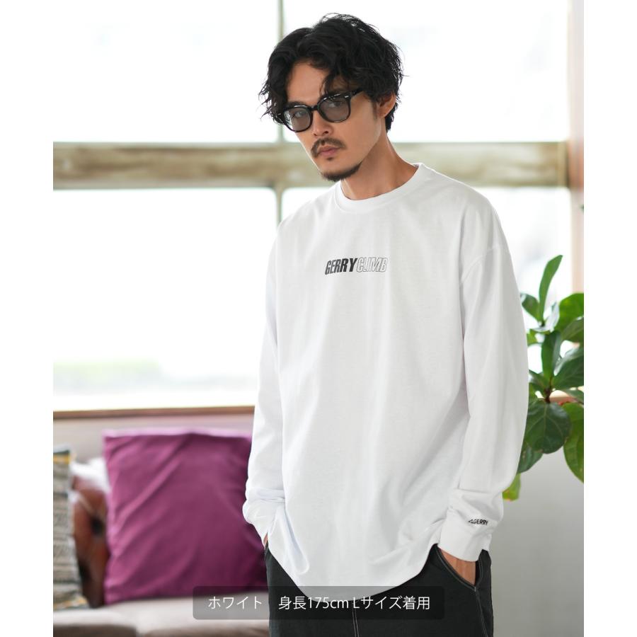 長袖Tシャツ メンズ GERRY ジェリー 別注プリント ロンT カットソー バックプリント レイヤーロゴ アウトドア ストリート アメカジ 古着MIX ホワイト ブラック | GERRY | 07