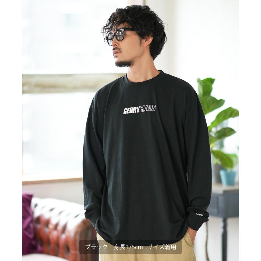 長袖Tシャツ メンズ GERRY ジェリー 別注プリント ロンT カットソー バックプリント レイヤーロゴ アウトドア ストリート アメカジ 古着MIX ホワイト ブラック | GERRY | 10