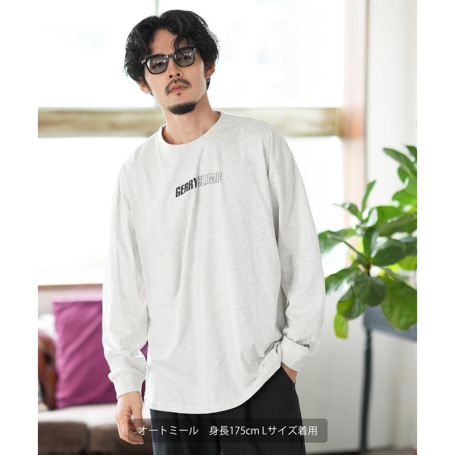 長袖Tシャツ メンズ GERRY ジェリー 別注プリント ロンT カットソー バックプリント レイヤーロゴ アウトドア ストリート アメカジ 古着MIX ホワイト ブラック | GERRY | 13