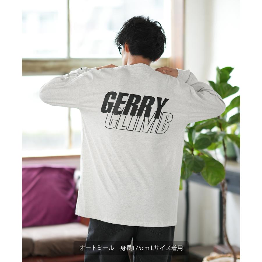 長袖Tシャツ メンズ GERRY ジェリー 別注プリント ロンT カットソー バックプリント レイヤーロゴ アウトドア ストリート アメカジ 古着MIX ホワイト ブラック | GERRY | 14