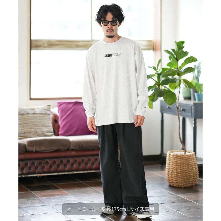長袖Tシャツ メンズ GERRY ジェリー 別注プリント ロンT カットソー バックプリント レイヤーロゴ アウトドア ストリート アメカジ 古着MIX ホワイト ブラック | GERRY | 15