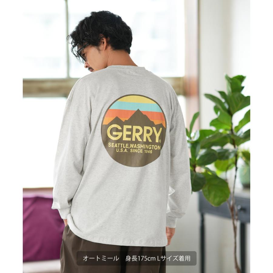 長袖Tシャツ メンズ GERRY ジェリー 別注プリント ロンT カットソー バックプリント サークルロゴ アウトドア ストリート アメカジ 古着MIX ホワイト ブラック | GERRY | 16