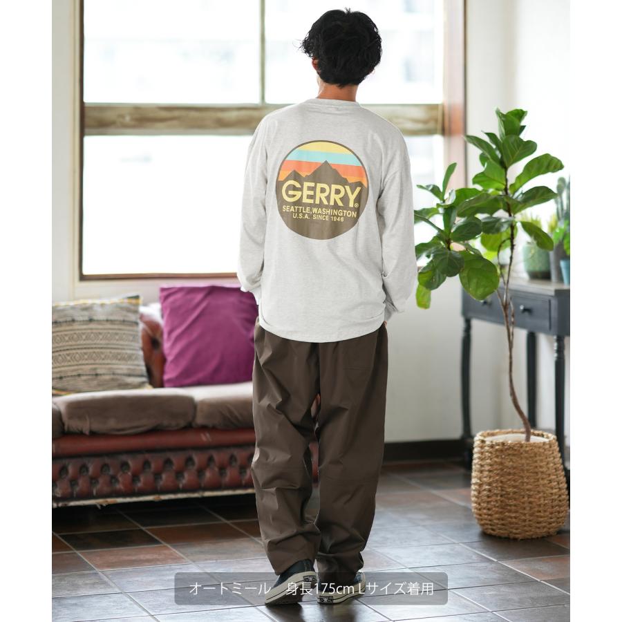 長袖Tシャツ メンズ GERRY ジェリー 別注プリント ロンT カットソー バックプリント サークルロゴ アウトドア ストリート アメカジ 古着MIX ホワイト ブラック | GERRY | 18
