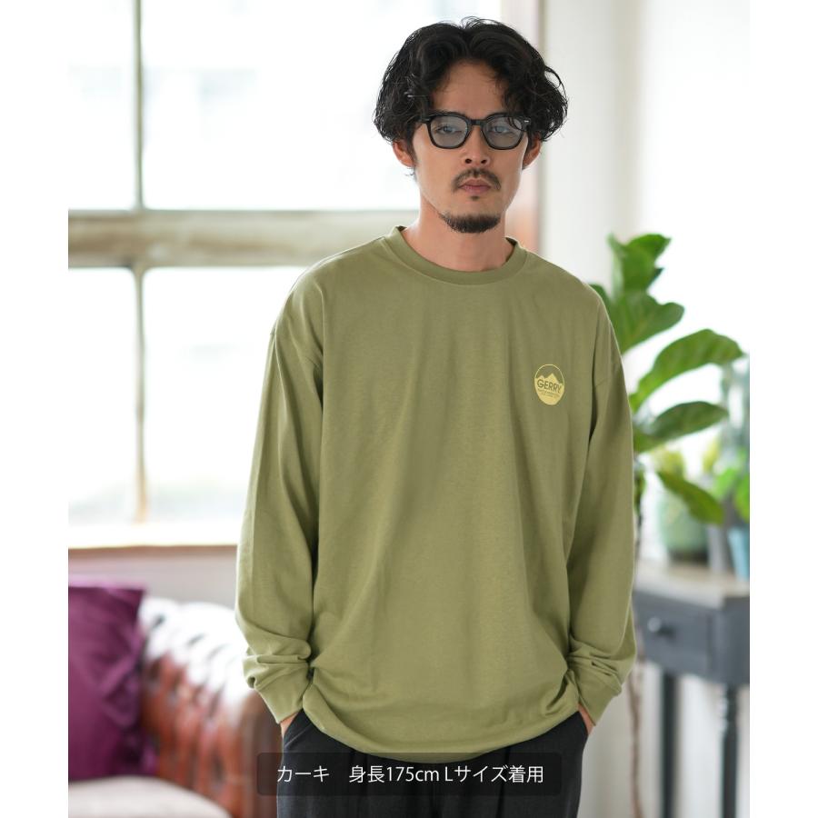 長袖Tシャツ メンズ GERRY ジェリー 別注プリント ロンT カットソー バックプリント サークルロゴ アウトドア ストリート アメカジ 古着MIX ホワイト ブラック | GERRY | 19