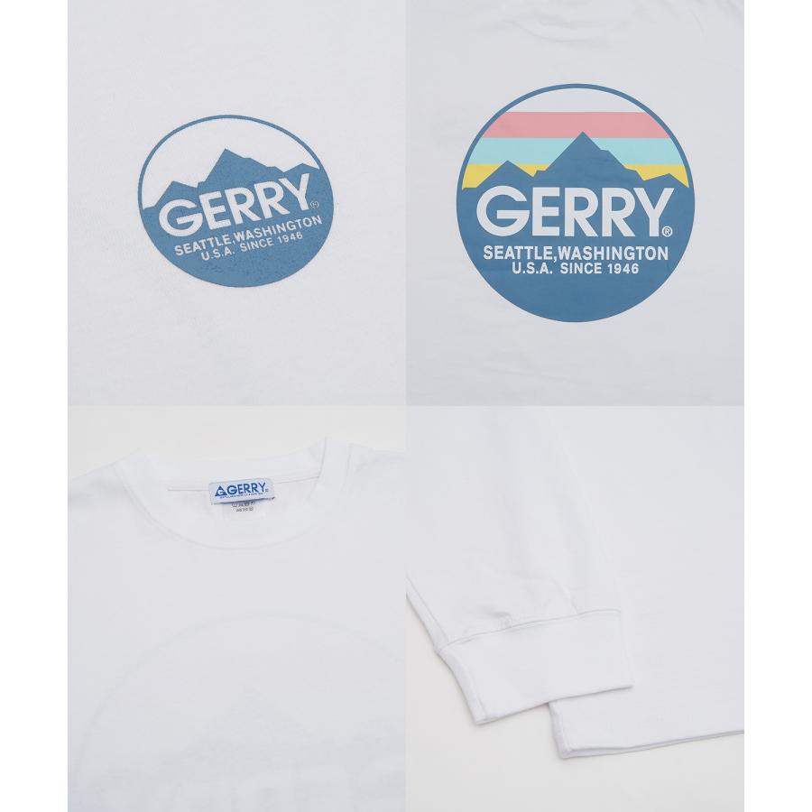 長袖Tシャツ メンズ GERRY ジェリー 別注プリント ロンT カットソー バックプリント サークルロゴ アウトドア ストリート アメカジ 古着MIX ホワイト ブラック | GERRY | 25