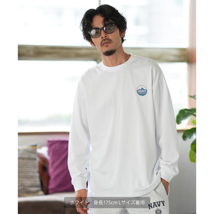長袖Tシャツ メンズ GERRY ジェリー 別注プリント ロンT カットソー バックプリント サークルロゴ アウトドア ストリート アメカジ 古着MIX ホワイト ブラック | GERRY | 07