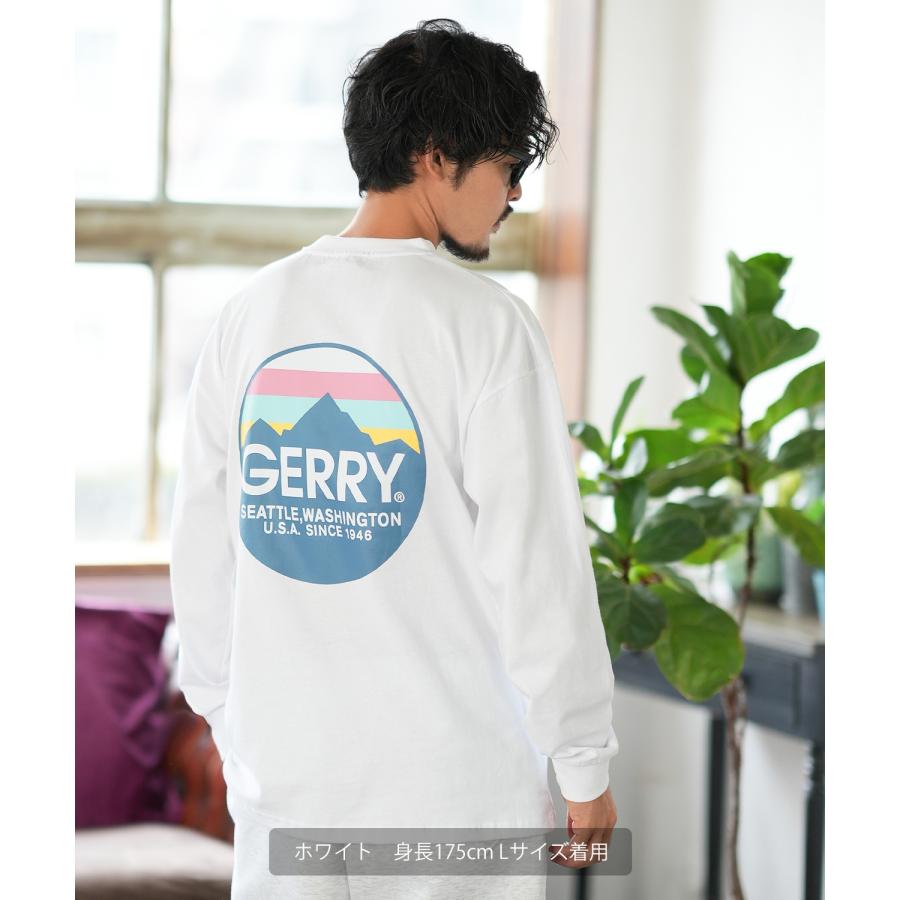 長袖Tシャツ メンズ GERRY ジェリー 別注プリント ロンT カットソー バックプリント サークルロゴ アウトドア ストリート アメカジ 古着MIX ホワイト ブラック | GERRY | 08