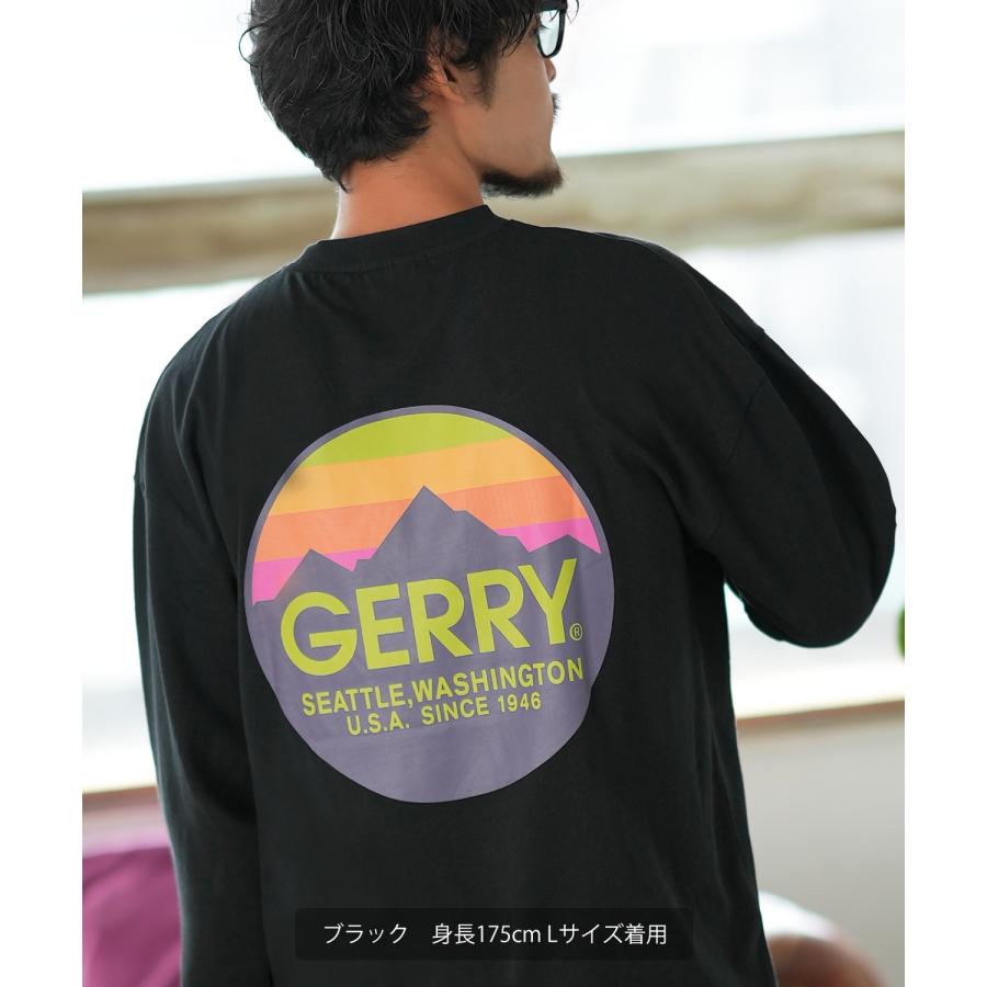 長袖Tシャツ メンズ GERRY ジェリー 別注プリント ロンT カットソー バックプリント サークルロゴ アウトドア ストリート アメカジ 古着MIX ホワイト ブラック | GERRY | 12