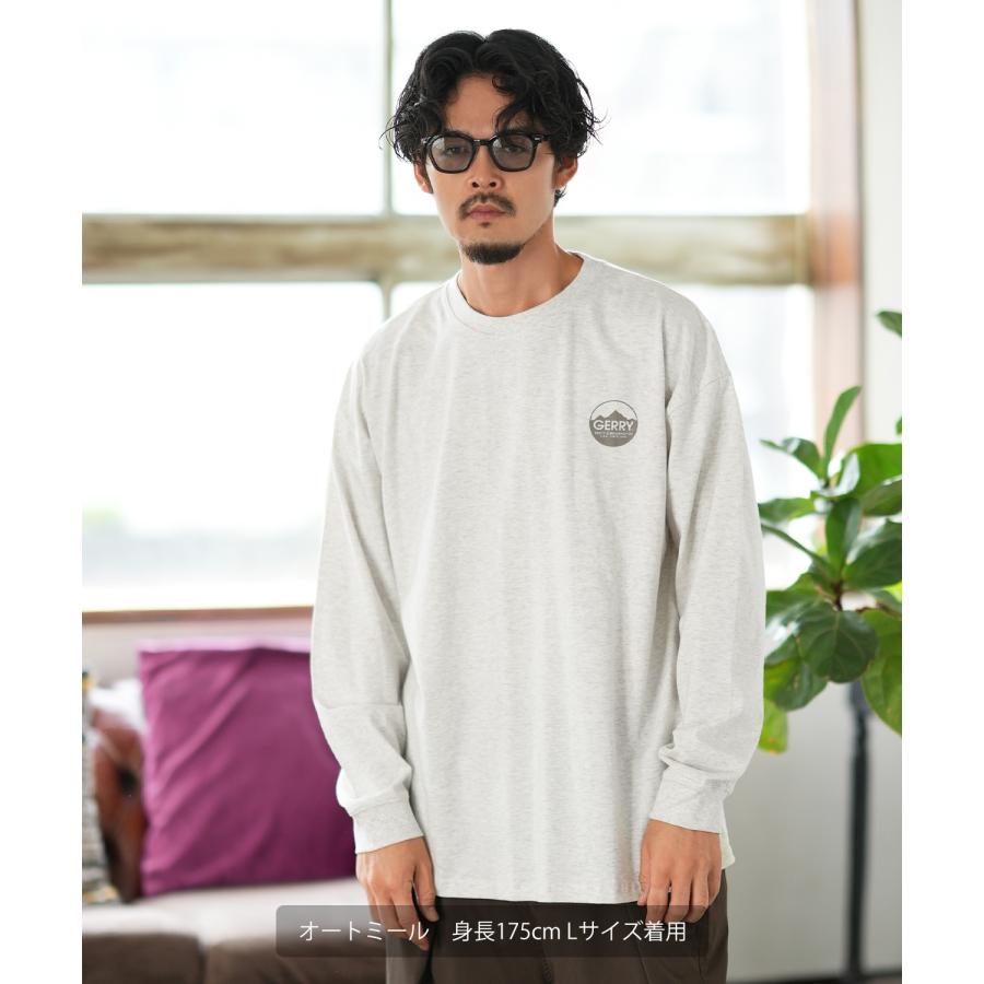 長袖Tシャツ メンズ GERRY ジェリー 別注プリント ロンT カットソー バックプリント サークルロゴ アウトドア ストリート アメカジ 古着MIX ホワイト ブラック | GERRY | 15