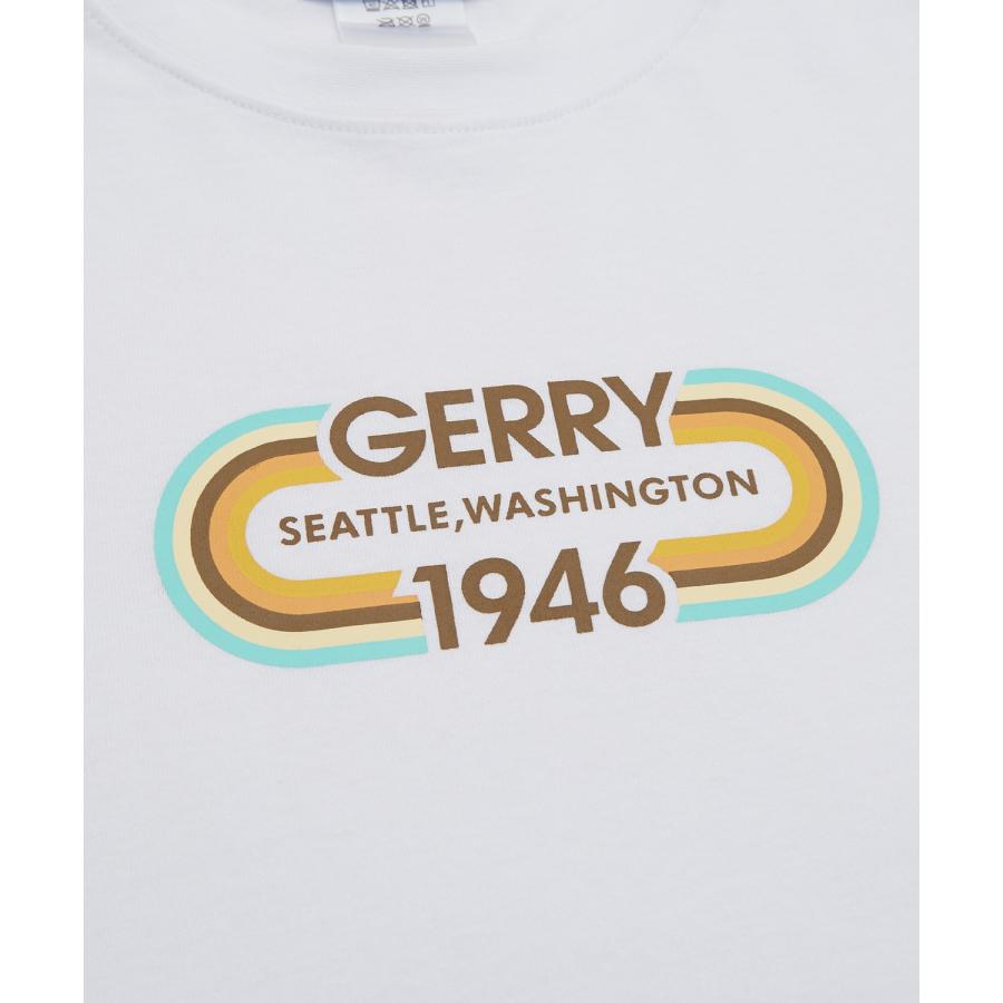 長袖Tシャツ メンズ GERRY ジェリー 別注プリント ロンT カットソー プリント オーバルロゴ アウトドア ストリート アメカジ 古着MIX ホワイト ブラック | GERRY | 23