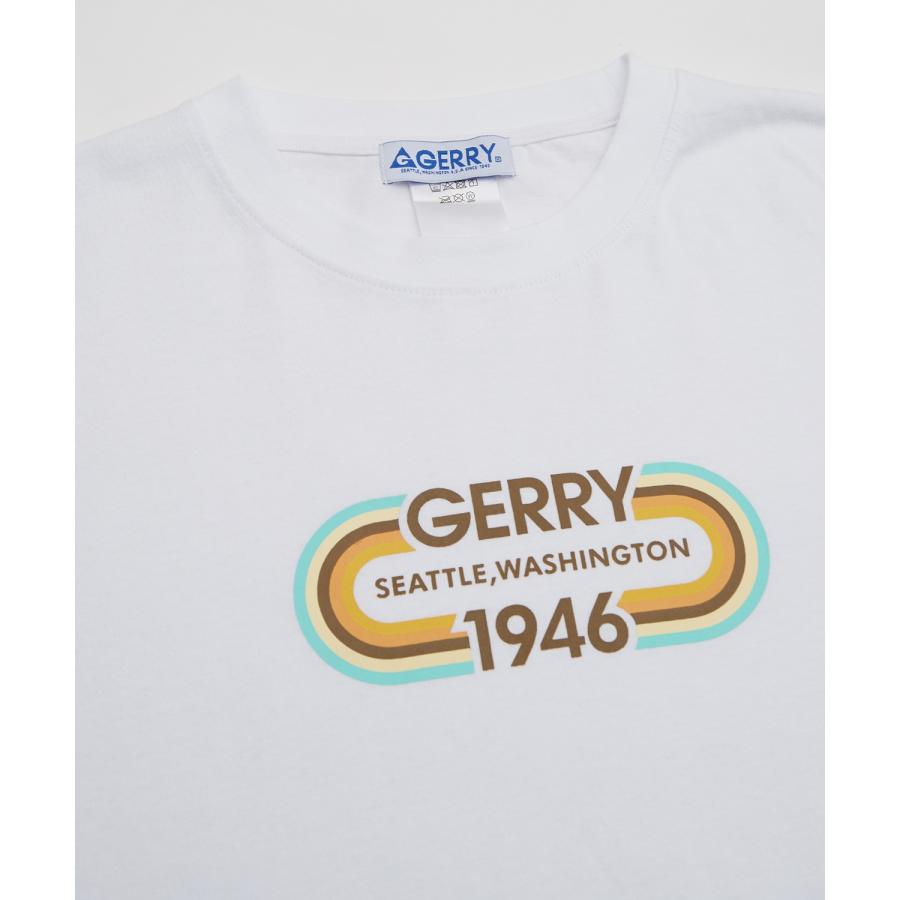 長袖Tシャツ メンズ GERRY ジェリー 別注プリント ロンT カットソー プリント オーバルロゴ アウトドア ストリート アメカジ 古着MIX ホワイト ブラック | GERRY | 24