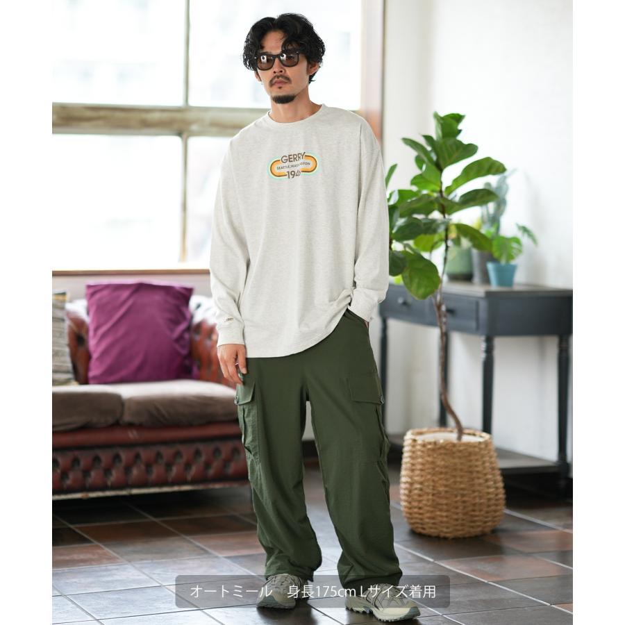 長袖Tシャツ メンズ GERRY ジェリー 別注プリント ロンT カットソー プリント オーバルロゴ アウトドア ストリート アメカジ 古着MIX ホワイト ブラック | GERRY | 15