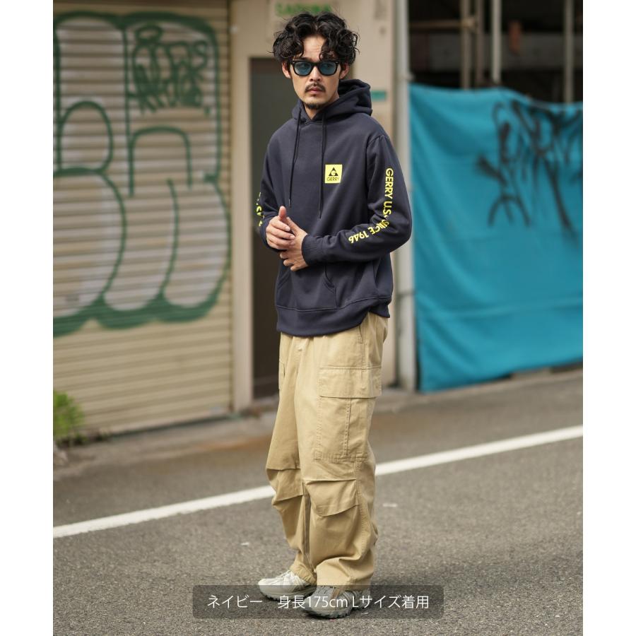 パーカー メンズ GERRY ジェリー 別注 ネオンカラー ボックスロゴ プリント フーディー 裏起毛スウェット プルパーカー アウトドア ストリート アメカジ | GERRY | 14